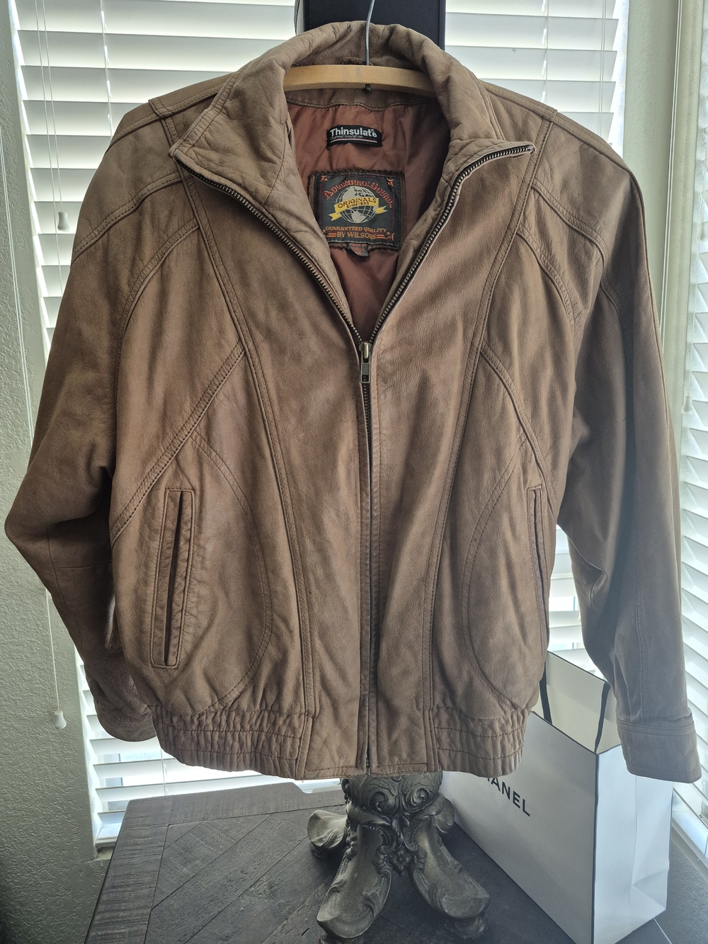 💕Wilson's Adventure Bound 3M Thinsulate Tan/Brown Lightweight Zip Jacket💕